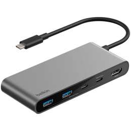 BELKIN USB-C 7-IN-1 Multiport Hub 100w, Space Gray