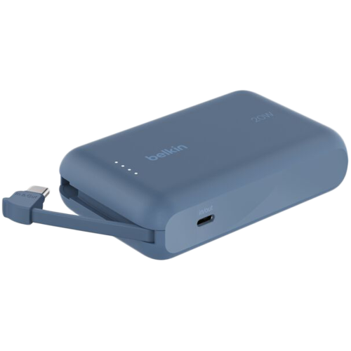 BELKIN 10k PD20w Integrated USB-C Cable Power Bank, Blue — фото 3