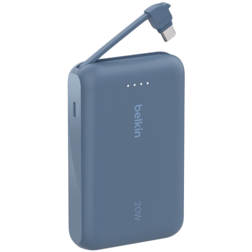 BELKIN 10k PD20w Integrated USB-C Cable Power Bank, Blue — фото 2