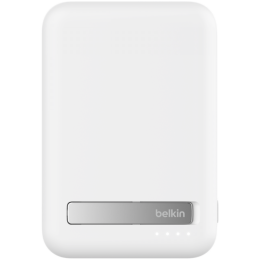 BELKIN 10k Qi2 MagSafe Compatible Powerbank with kickstand, White