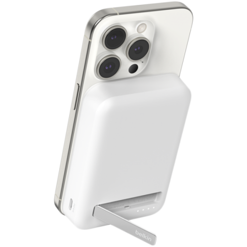 BELKIN 10k Qi2 MagSafe Compatible Powerbank with kickstand, White — фото 3