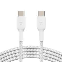 BELKIN USB-C to USB-C Cable Braided, 1M, White