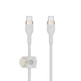 BELKIN  USB-C to USB-C 2.0 Braided silicone, 1M, White