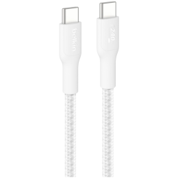 Belkin USB C 3M 240W Brained Cable White