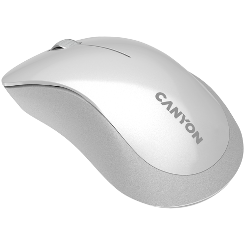 CANYON MW-11, 2.4 GHz  Wireless mouse ,with 3 buttons, DPI 1200, Battery:AAA*2pcs  ,pearl white grey67*109*38mm 0.063kg — фото 3