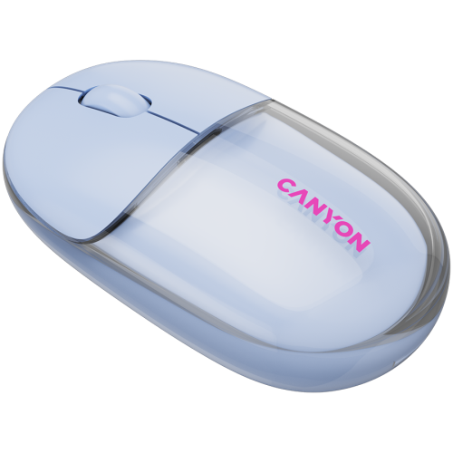 CANYON mouse OnClick 24 BT/ Wireless Transparent/Blue — фото 3