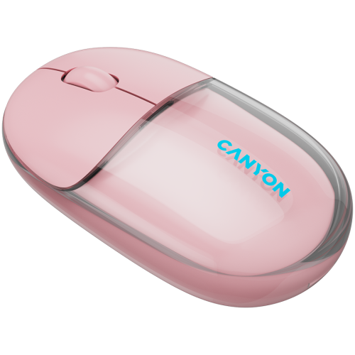 CANYON mouse OnClick 24 BT/ Wireless Transparent/Pink — фото 3