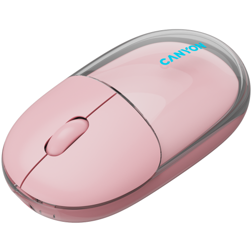 CANYON mouse OnClick 24 BT/ Wireless Transparent/Pink — фото 5