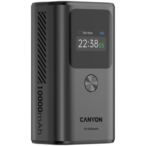CANYON power bank OnPower 130 TFT 10000 mAh PD30W Dark Grey — фото 2