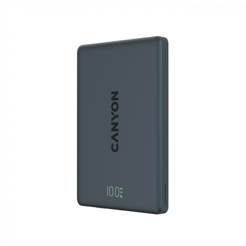 CANYON magnetic power bank OnPower 500 PD20W 5000mAh Aluminium Interstellar Black — фото 2