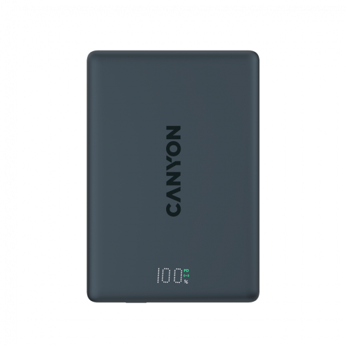 CANYON magnetic power bank OnPower 500 PD20W 5000mAh Aluminium Interstellar Black — фото 3