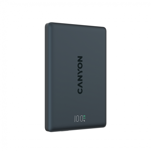 CANYON magnetic power bank OnPower 500 PD20W 5000mAh Aluminium Interstellar Black — фото 4