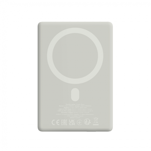 CANYON magnetic power bank OnPower 500 PD20W 5000mAh Aluminium Star Grey — фото 5