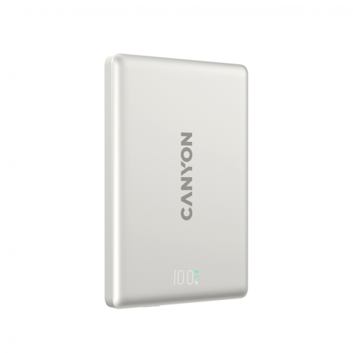 CANYON magnetic power bank OnPower 500 PD20W 5000mAh Aluminium Star Grey — фото 4