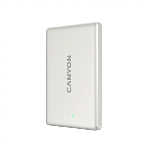 CANYON magnetic power bank OnPower 500 PD20W 5000mAh Aluminium Star Grey — фото 2
