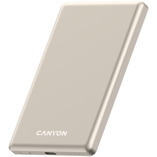 CANYON power bank OnPower 505 slim Magnetic 5000 mAh PD20W Beige — фото 2