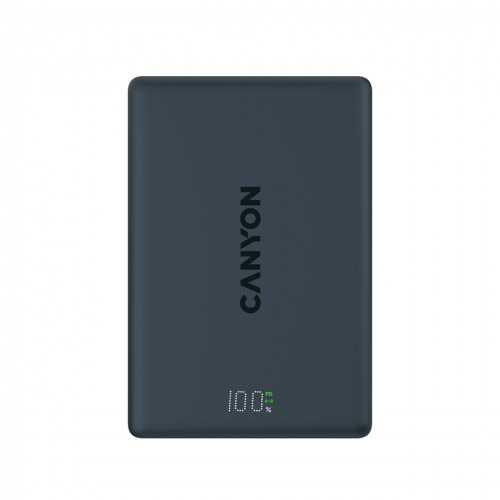 CANYON magnetic power bank OnPower 511 PD20W 10000mAh Aluminium Interstellar Black — фото 3