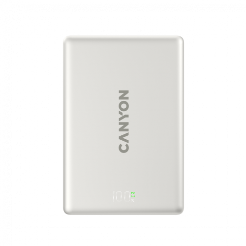 CANYON magnetic power bank OnPower 511 PD20W 10000mAh Aluminium Star Grey — фото 3