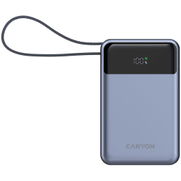 CANYON power bank OnPower 600 built-in cable 20000 mAh PD65W Dark Grey