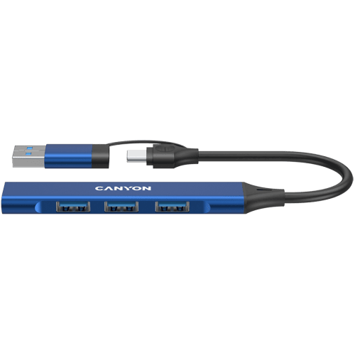 CANYON hub DS-02 4in1 USB-A/C Blue
