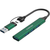 CANYON hub DS-02 4in1 USB-A/C Green — фото 3