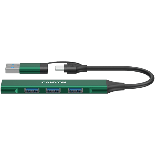 CANYON hub DS-02 4in1 USB-A/C Green