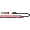 CANYON hub DS-02 4in1 USB-A/C Pink