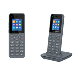 Grandstream DP725, DECT IP phone, 20 SIP accounts, 20 lines, 128x160 (1.8") LCD, 1500mAh Li-ion battery, 5V/1A USB-C PSU