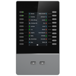 Expansion Module for GXV3350, GRP2615, GRP2624, 20 dual-colored extension keys and 2 arrow keys for page switching (allowing each GBX20 to support up to 40 contacts/extensions.) Connect up to 4 GBX20