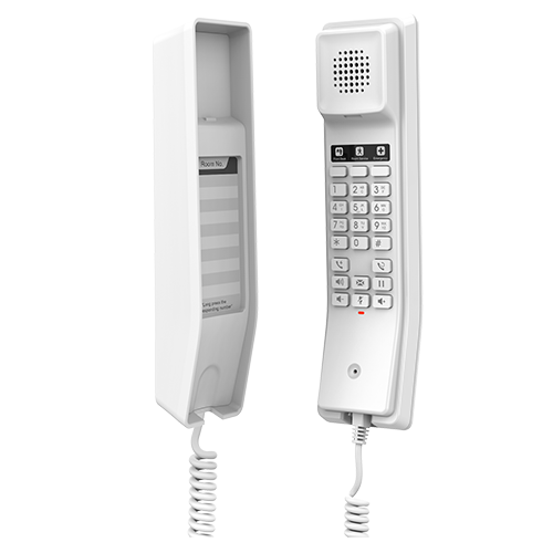 Grandstream GHP610, White Compact Hotel IP Phones, 2 lines, 2 SIP accounts, One 10/100 Mbsps Ethernet ports, PoE, No PSU included