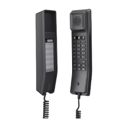 Grandstream GHP611, Black Compact Hotel IP Phones, 2 lines, 2 SIP accounts, One 10/100 Mbsps Ethernet ports, PoE, No PSU included