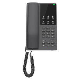 Grandstream GHP621W, Black Compact Hotel IP Phones, 2 lines, 2 SIP accounts, One 10/100 Mbsps Ethernet ports,USB Type-C port for charging external devices, PSU included