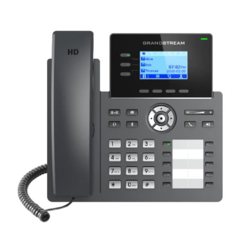 IP телефон Grandstream GRP2604P - (PoE, без БП). 6 SIP аккаунта, 3 линии, есть подсветка экрана