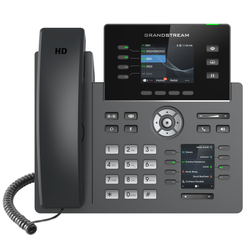 IP телефон Grandstream GRP2614  4 SIP аккаунта, 4 линии, двойной цветной LCD PoE, (1GbE)Gigabit Ethernet, 8 BLF, Wi-Fi, Bluetooth