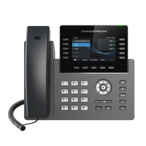 Grandstream GRP2615 - IP телефон. 5 SIP аккаунтов, 10 линий, цветной LCD (4.3" 480 x 272), PoE, (1GbE)Gigabit Ethernet, до 4-х GBX20, USB, Wi-Fi, Bluetooth
