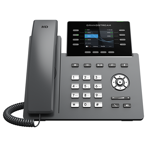 IP телефон Grandstream GRP2624 4 SIP аккаунта, 8 линий, цветной LCD, PoE, (1GbE)Gigabit Ethernet, до 4-х GBX20, USB, Wi-Fi, Bluetooth