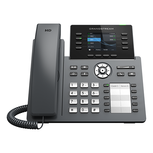 IP телефон Grandstream GRP2634 4 SIP аккаунта, 8 линий, 2,8" цветной LCD, PoE, (1GbE)Gigabit Ethernet, 10 BLF, USB, Wi-Fi, Bluetooth