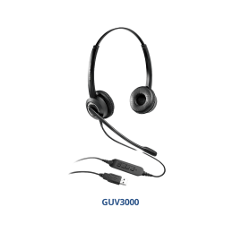 Grandstream GUV3000, HD USB Headsets with Noise Canceling Mic