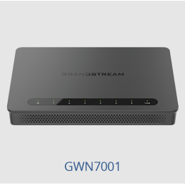 Grandstream GWN7001 Wired Router, 6x GbE WAN/LAN, 2.2Gbps NAT routing, 60K NAT sessions, VPN (530Mbps), DPI, SDN, cloud provisioning, integrated GWN local master, USB (cellular failover)