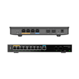 Grandstream GWN7003 Wired Router, 2x SFP, 9x GbE WAN/LAN, 1x PoE-In, 2x PoE-Out, 2.2Gbps NAT routing, 60K NAT sessions, VPN (530Mbps), DPI, SDN