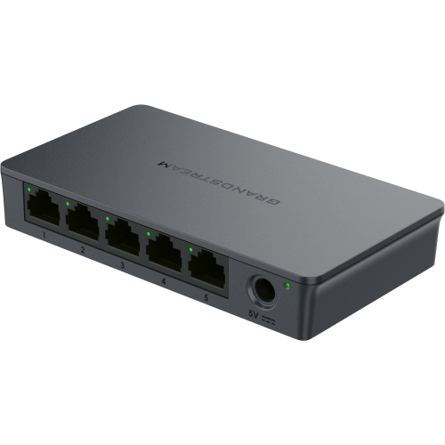 Grandstream GWN7700, Unmanaged Network Switches, 5-ports Gigabit Ethernet, Desktop, wall-mount