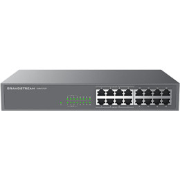 Grandstream GWN7702P, Unmanaged Network Switch, 16x GbE RJ45, 8x PoE 802.3 af/at