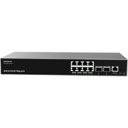 Grandstream GWN7811P, Layer 3 Managed Network Switch, 8x GbE RJ45 PoE 802.3 af/at, up to 30W per port, 2x SFP+, fan-less
