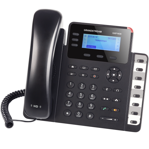 Grandstream GXP1630, Small-Medium Business HD IP Phone,3 line keys with dual-color LED,dual switched10/100/1000 Ethernet ports, HD (with power supply)