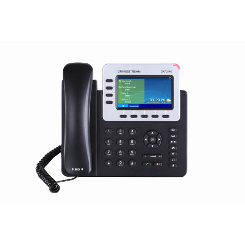 IP телефон Grandstream GXP2140 4 SIP аккаунта, 4 линии, цветной LCD, PoE, (1GbE)Gigabit Ethernet, до 4-х GXP2200EXT, USB, Bluetooth