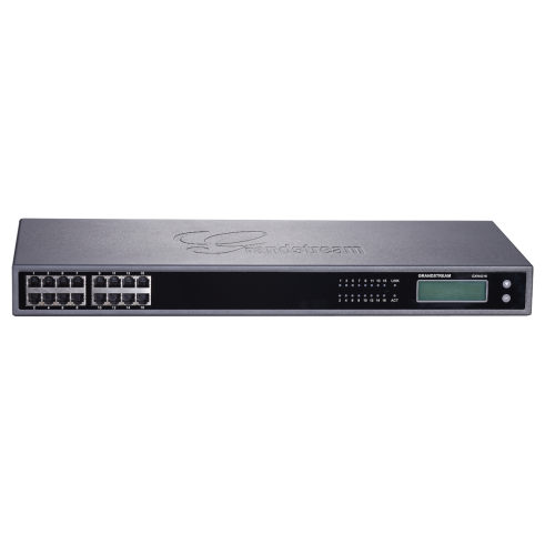 Grandstream GXW4216, 16 x RJ11 FXS ports and 1 x 50-pin Telco connector, 1 x 10M/100/1000 Mbps auto-sensing RJ45 port, G.711, G. 723, G.726