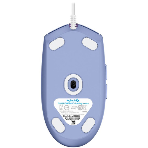 LOGITECH G203 LIGHTSYNC Corded Gaming Mouse - LILAC - USB — фото 5