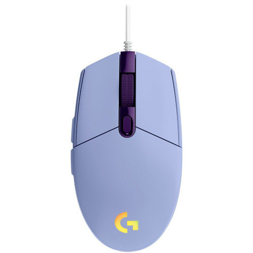 LOGITECH G203 LIGHTSYNC Corded Gaming Mouse - LILAC - USB — фото 4