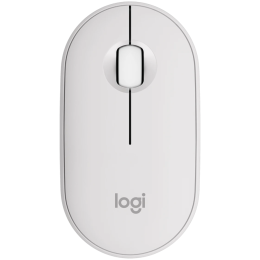 LOGITECH Pebble Mouse 2 M350s - TONAL WHITE - BT - EMEA-808 - DONGLELESS