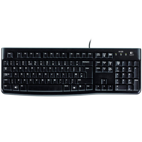 LOGITECH K120 Corded Keyboard - BLACK - USB - RUS - B2B — фото 2